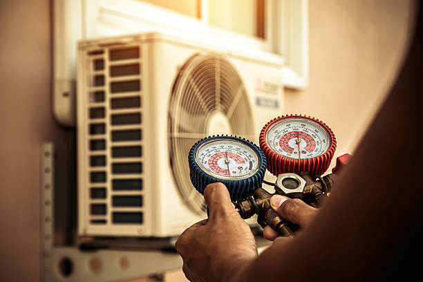 Professional Hvac technician working in Dormansville, NY